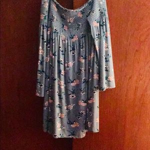 Xhilaration Floral Bell Sleeve Mini Dress! S